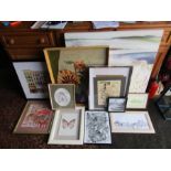 Mixed media framed pictures