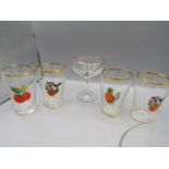 Dartington glass tumblers, Britvic glasses etc