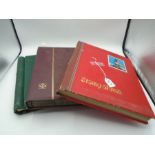 3 stamp albums/stock books  - German lighthouse stock book 4 pages, Belgium stock book 6 pages and