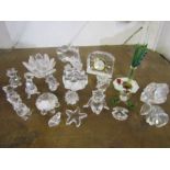 Collection of mostly Swarovski Crystal animals