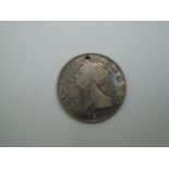 1708 Half crown (with hole)
