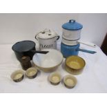 Vintage enamel and ceramic kitchenalia