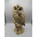 A signed Poole pottery owl 33cm tall