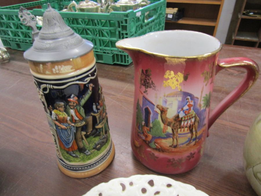 Mixed china inc Gisella Graham and studio pottery vase, carnival glass, toby jugs - Image 4 of 8