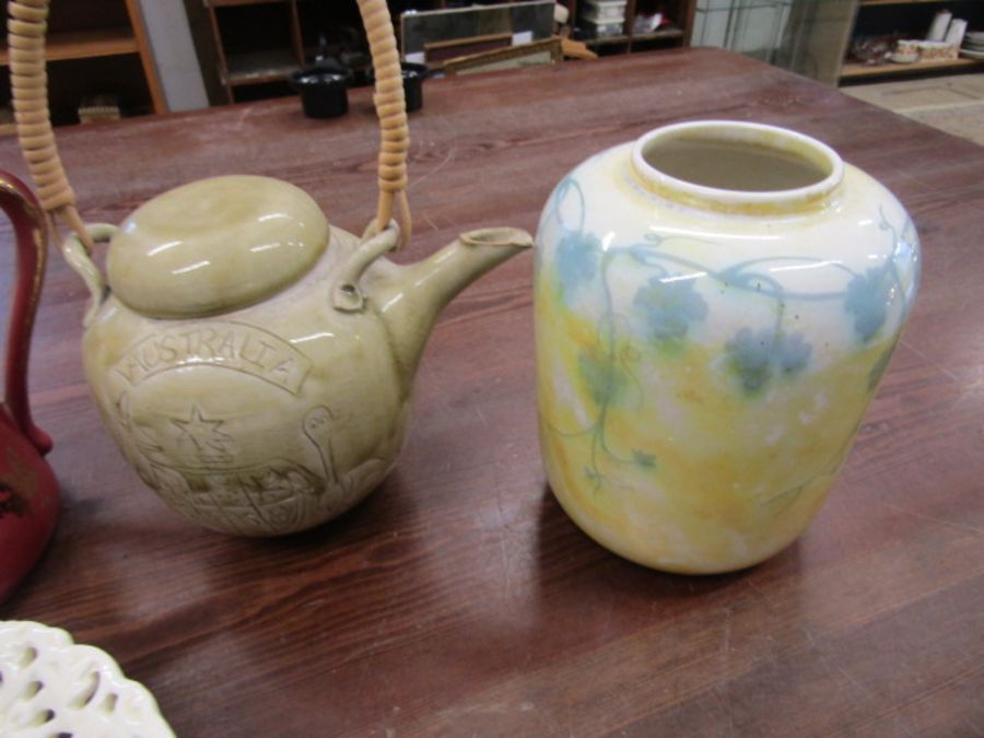 Mixed china inc Gisella Graham and studio pottery vase, carnival glass, toby jugs - Image 2 of 8