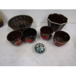 W German mini bowls and 2 jelly moulds