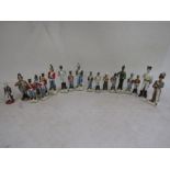 A collection of china guards figures