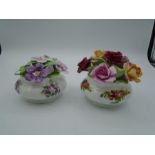 2 Royal Albert floral posy ornaments  - Old Country Roses and Sweet Violets