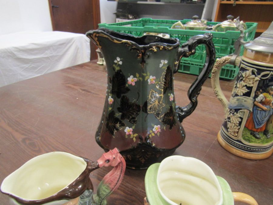 Mixed china inc Gisella Graham and studio pottery vase, carnival glass, toby jugs - Image 5 of 8