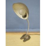 Vintage adjustable metal desk lamp (plug removed)
