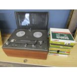 Vintage Tandberg reel 2 reel player with films (no plug)