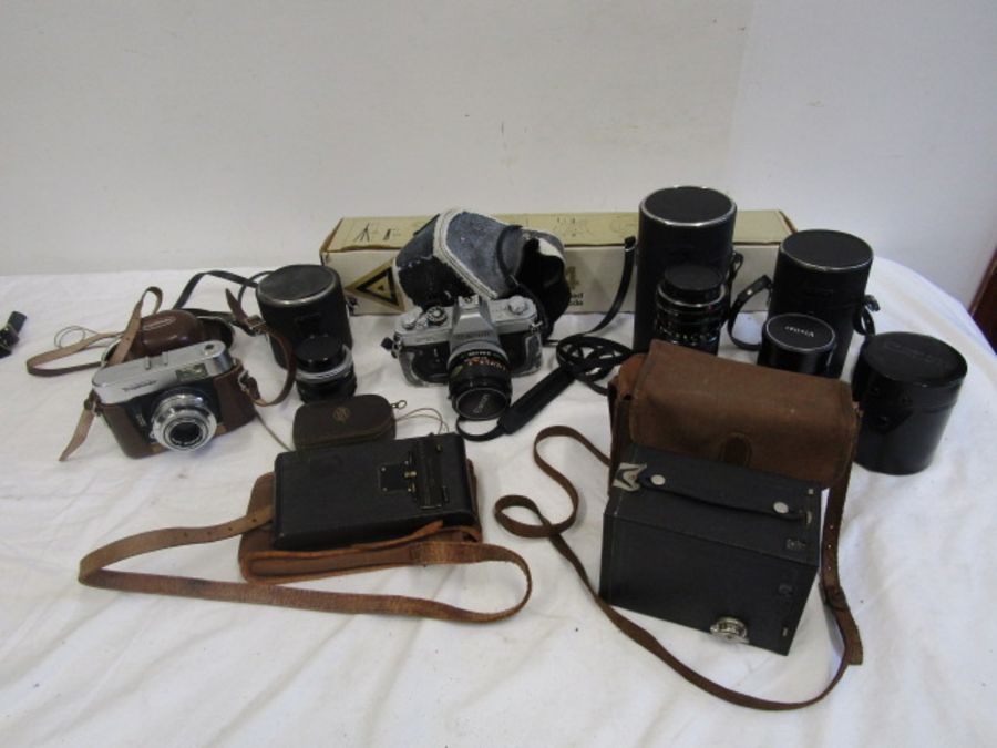 Vintage cameras and lenses etc