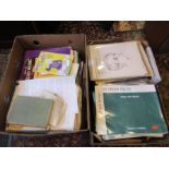 2 Boxes of music books and sheet music