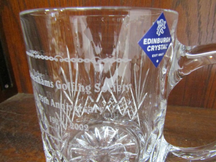 Caithness etched glass, Edinburgh crystal tankard and butter dish - Image 4 of 4