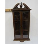 Wooden cased wall display cabinet