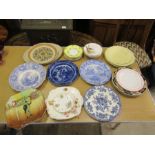 Mixed plates including Royal Doulton and Wedgwood