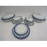 Royal Doulton part dinner service comprising 2 large terrines, 2 small terrines- one with no lid,