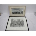 St Albans Abbey ltd edition print with pencil signature and engraving 'The town and port of