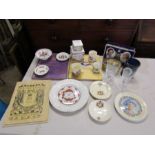 Tiffany & Co plate and other Royal commemorative items including books, tins and china