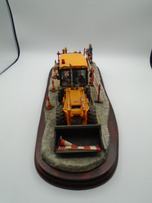 Border Fine Arts 'Essential Repairs', model B0652 limited edition 638/1750 - JCB and workmen, approx - Image 5 of 6