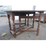 Oak peg jointed gateleg table circa 1840-50