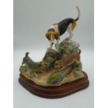 Border Fine Arts 'Fellhound & Terriers' B0885 by Anne Wall, limited edition 908/950 on wood