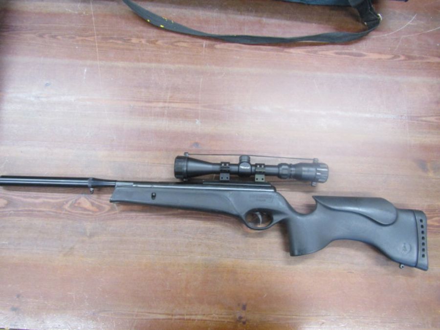 .22 BSA Lightning air rifle with tactical stock and new BSA 3-9x40 scope - rifle has been checked