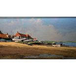 after Jeremy Barlow (1945-2020) "Artists proof onto canvas, Burnham Overy Boathouse", 77 x 49 cm, in