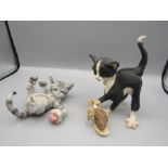 Breeds Apart cat figures 'Gizmo' and 'Marbles'