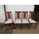 4 hardwood chairs