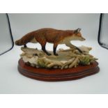 Border Fine Arts 'Keeping His Feet Dry'  B0225 - Limited edition Fox 1170/2500, approx 30cm long,