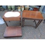 Victorian bidet and nest of tables