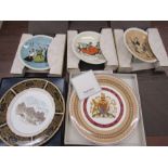 5 boxed picture plates inc Norman Rockwell trio