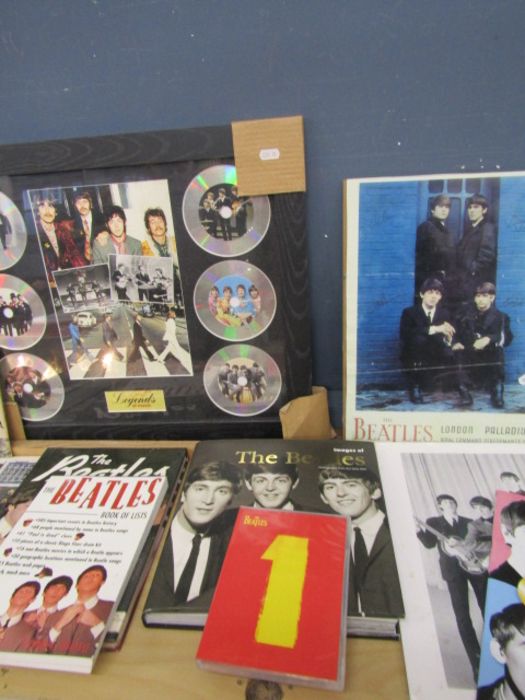 Beatles books, framed pictures and single etc - Image 4 of 4