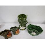 4 Sylvac vases