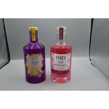 Two bottles of gin to include Haysmiths Rhubarb and ginger and Tykes Rhubarb and vanilla 70cl
