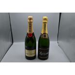 Two bottles of champagne to include Moet & Chandon Brut Imperial 750ml and Lanson Brut Champagne