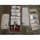 Military ephemera wartime photo's, a folder containing medal roles ephemera, Geoff Nutkins prints of