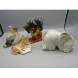 USSR elephant, bird, bear on a ball and zebra foal