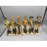 A set of ceramic officers/guards