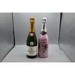 Two bottle of champagne to include Pierre Darcys Brut Champagne 750ml and Christian Audigier