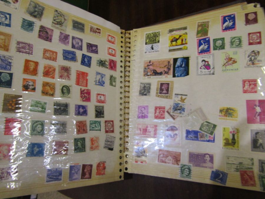 4 stamp albums/stock books with various used stamps plus one unused album - Image 25 of 28
