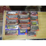 Over 50 die-cast Buses including boxed (damaged) and loose