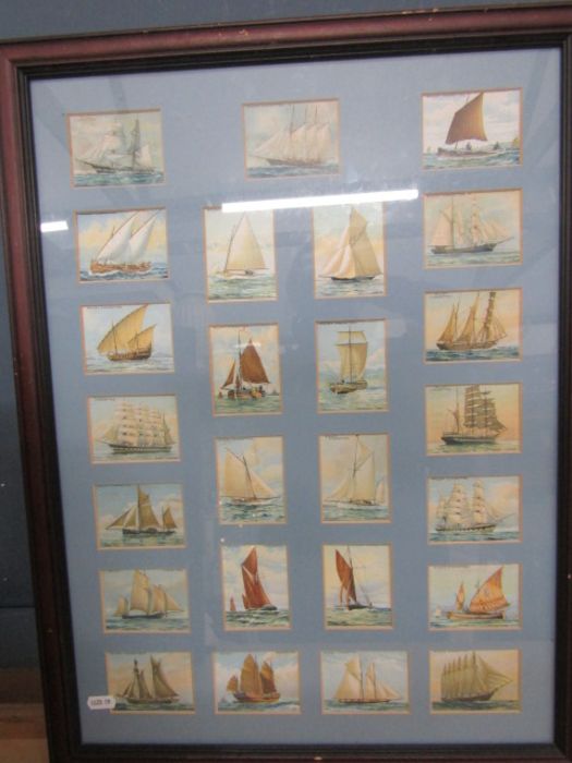 2 framed cigarette card sets and a ltd edition print of boats - Image 4 of 4