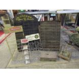 Vintage metal shop display stands including Rowntree's and Kraft etc