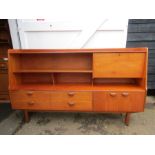Portwood furniture mid century sideboard only 1 piece of glass for door