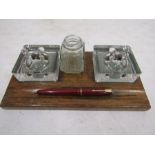 Inkwell with Parker fountain pen 22k nib