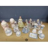 Mixed china including figurines