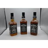 Three bottles of Jack Daniels 70cl