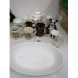 Royal Worcester oven dish, Holkham pottery commemorative mug and other Royal ware